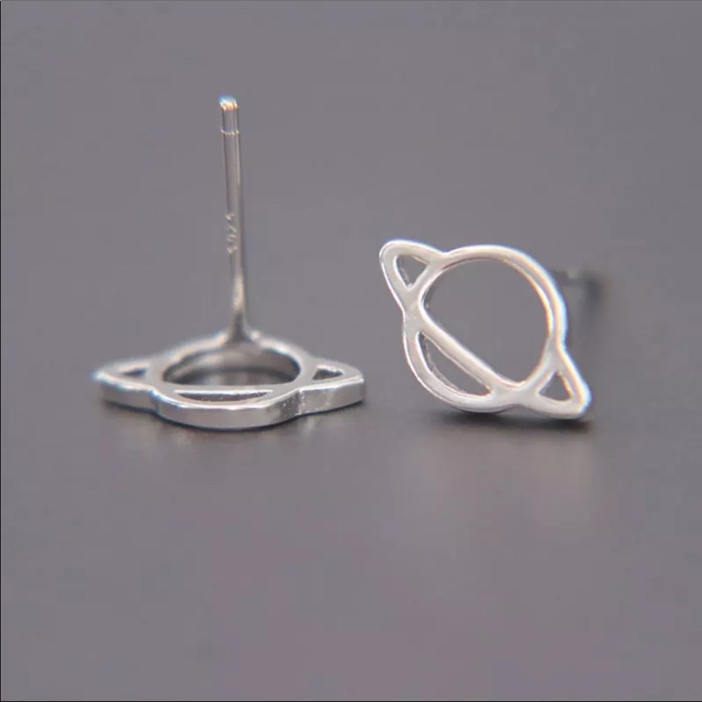Sterling Silver 925 Stud Earrings - Picture 2 of 4